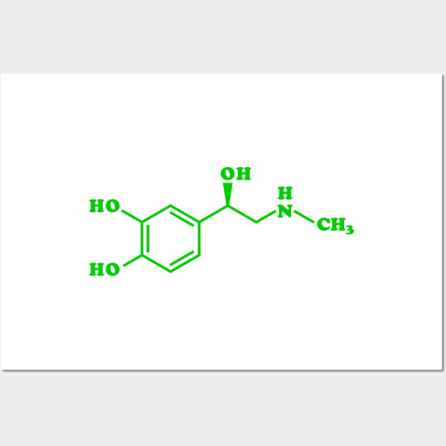 Adrenaline Molecule Chemical Formula Wall Art by tinybiscuits